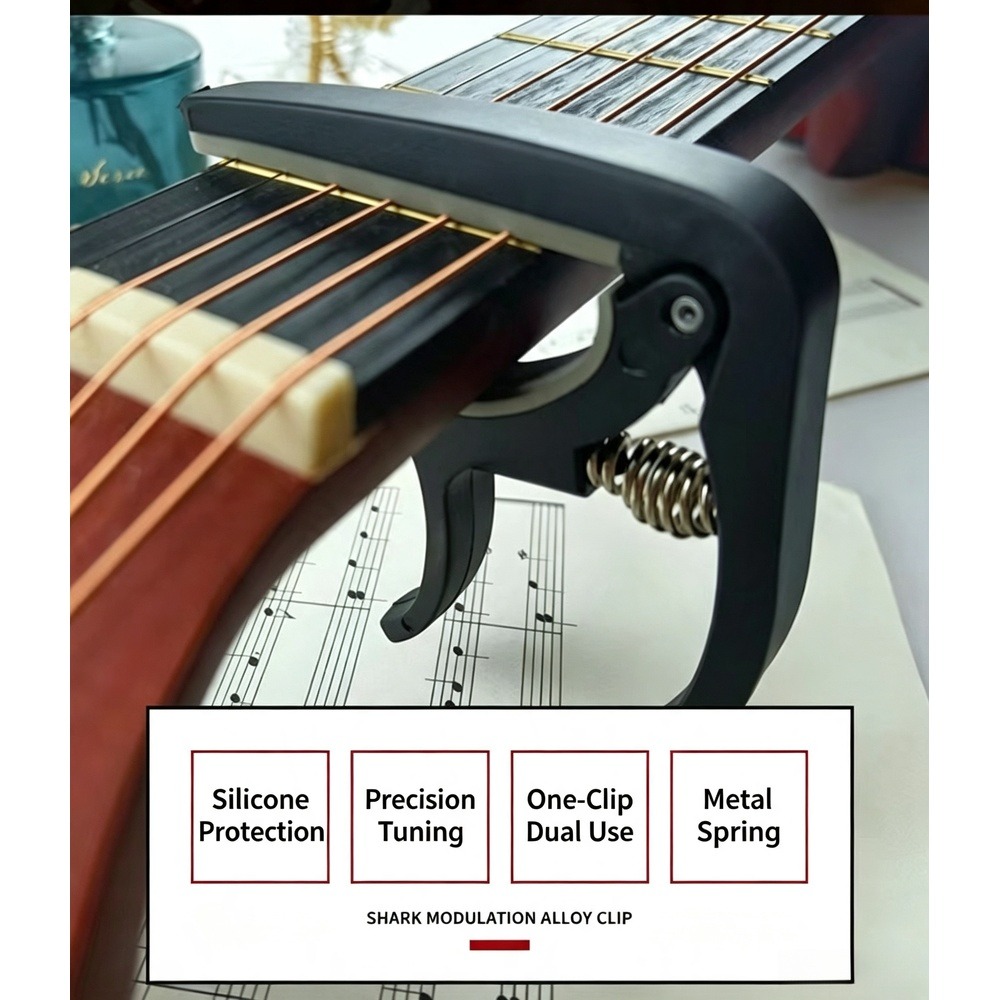 Guitar Capo Clip - 2 in 1 Guitar Capo with