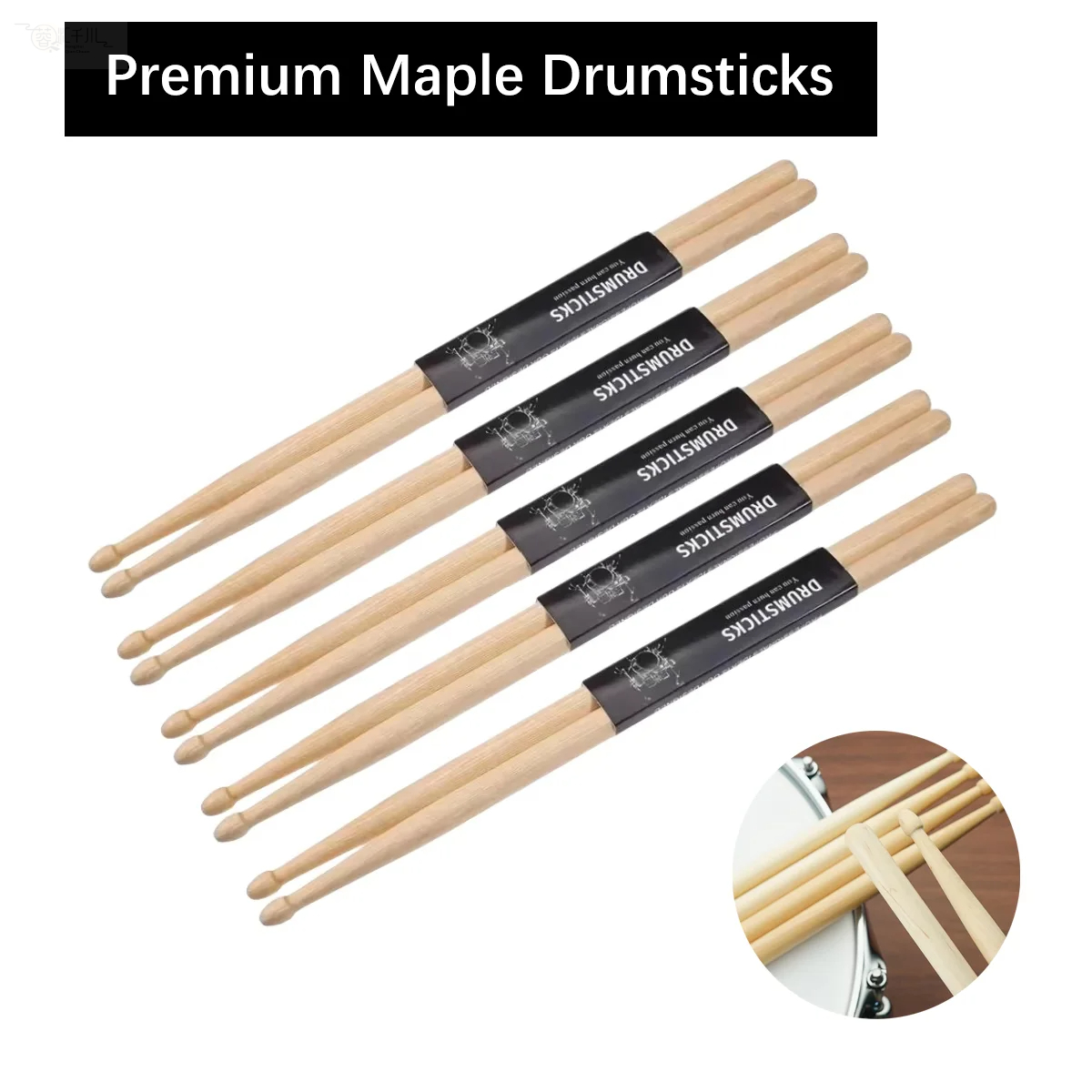 Drum Stick 5A - 1 Pair Maple Drumstick 5A 7A