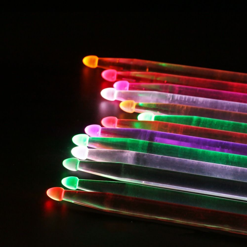 2Pcs Colorful 5A Luminous Drum - Drum Stick 5A recension och pris