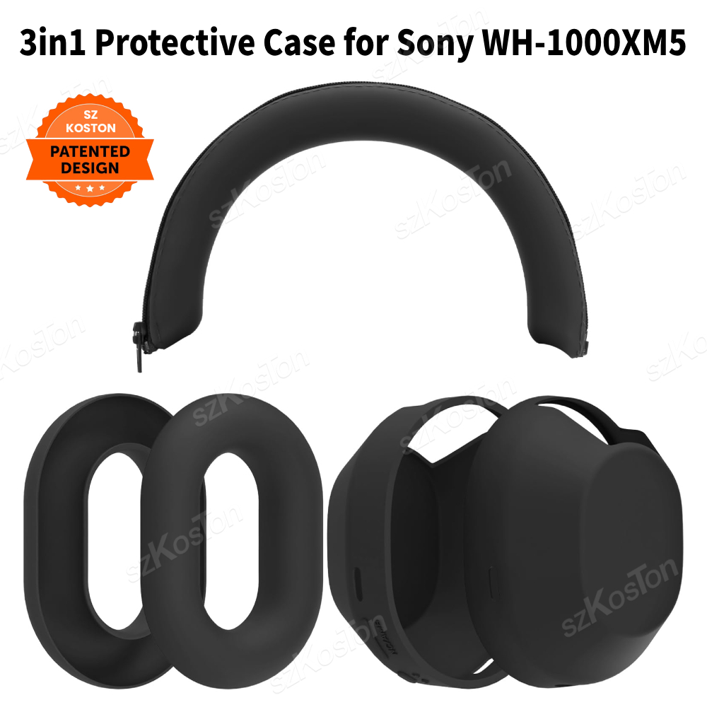 3-in-1 Silicone Protective Cas - Sony Headphone Wh-1000Xm5 recension och pris