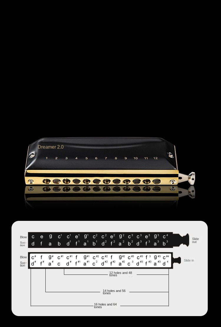 EASTTOP Dreamer 2.0 version 12 - Harmonica 10 Hole recension och pris