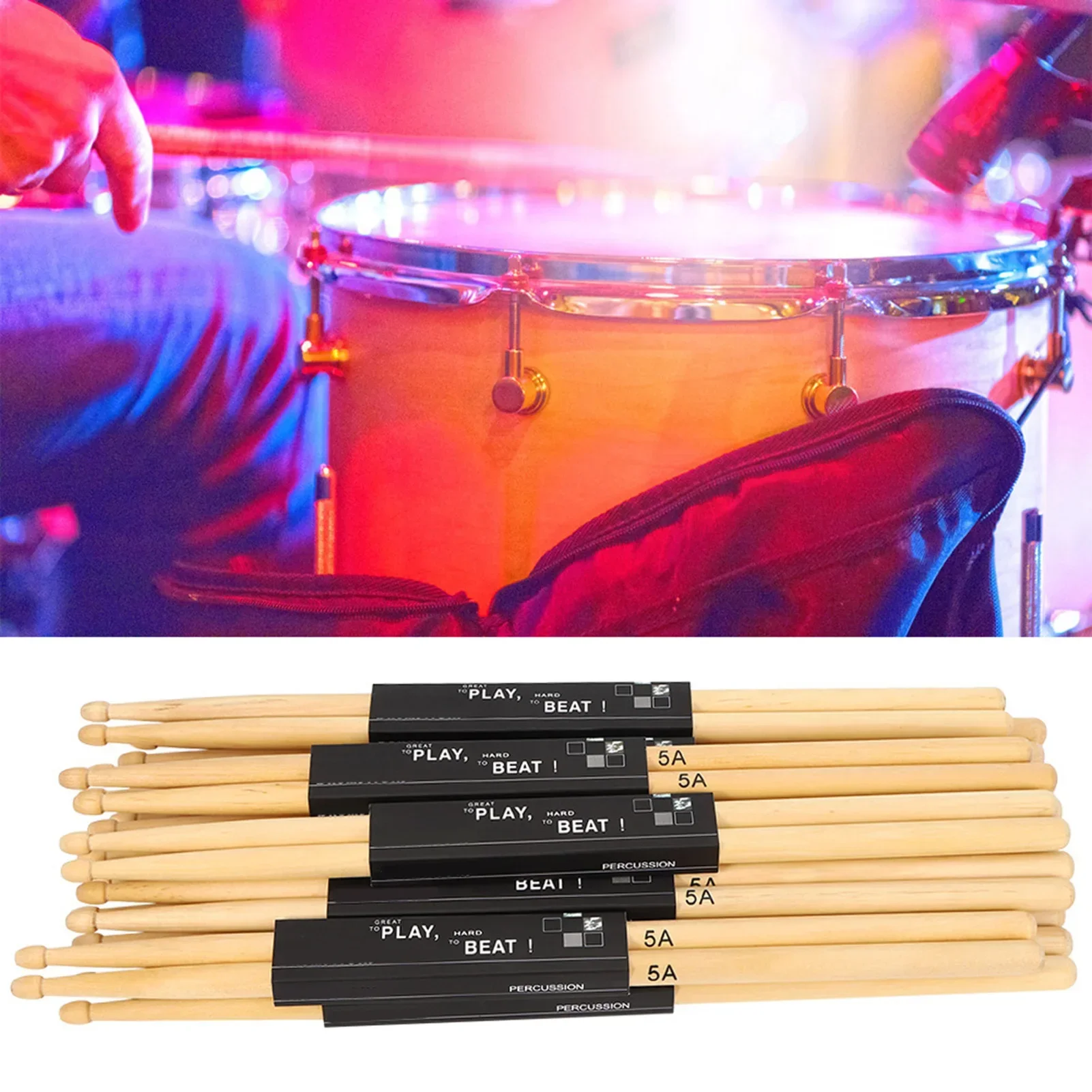 12Pairs Teardrop‑shaped Stick  - Drum Stick 5A recension och pris