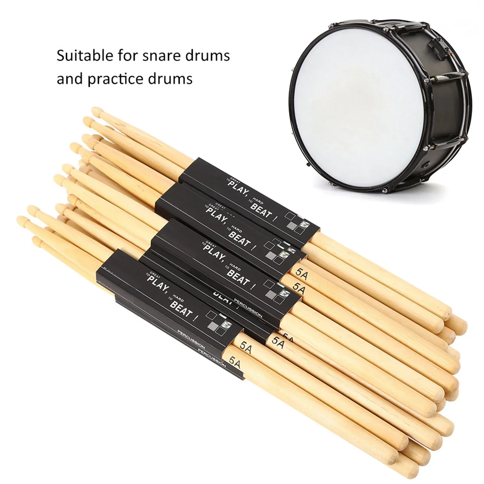 12Pairs Teardrop‑shaped Stick  - Drum Stick 5A recension och pris