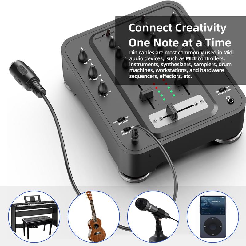 Hot Sale MIDI Din 5 To 3.5mm T - Audio Music Instrumental recension och pris
