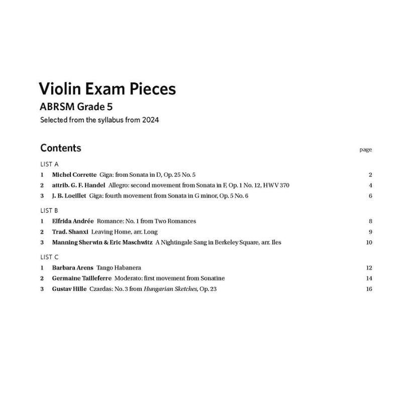 Violin Exam Pieces From 2024 A - Audio Music Grading recension och pris