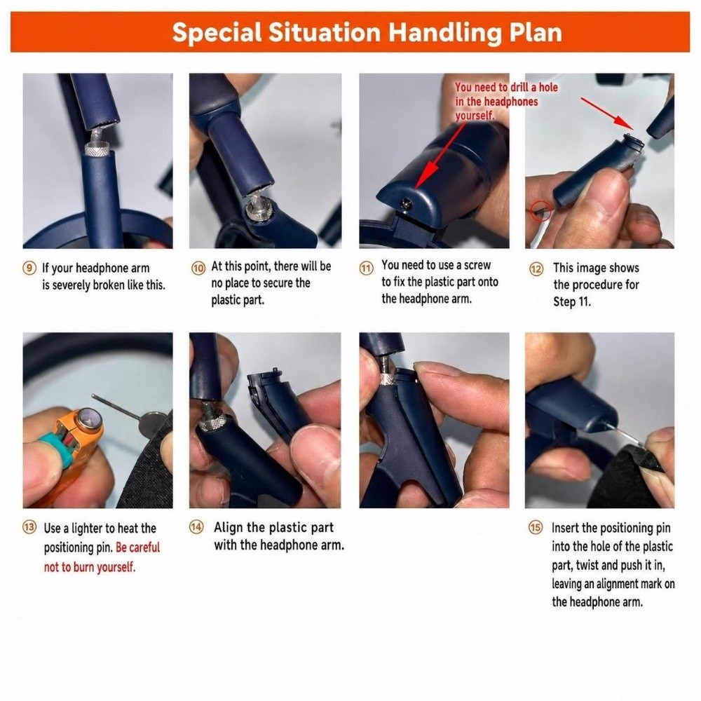 Plastic Headphone Hinge Repair - Sony Headphone Wh-1000Xm5 recension och pris